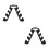 2Pcs Compact Black PP Dumbbell Rack Three-Tier Rotating Weight Storage 10