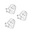 3Pcs Durable Metal Fire Sprinkler Cage Silver Protector 10