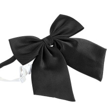 3Pcs Elegant Black Pre-Tied Bow Tie with Adjustable Strap for Men
