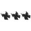 3Pcs Elegant Black Pre-Tied Bow Tie with Adjustable Strap for Men 3