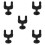 5Pcs Black Guitar Wall Hangers Auto Locking Hook for Secure Mounting 8