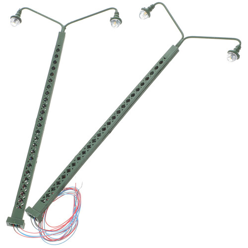 4Pcs Miniature Green Railroad Lamp Model ABS for Train Layout Decor