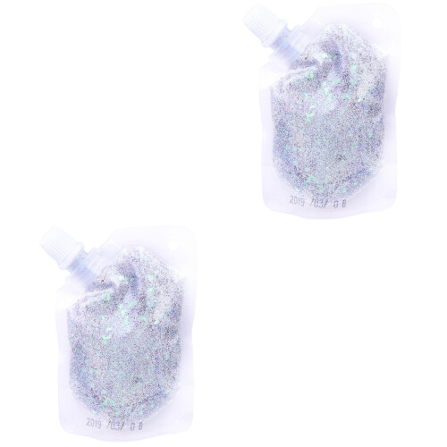 2Pcs Multi Color Sequin Body Gel with Portable Design for Makeup Use 2