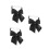 3Pcs Elegant Black Pre-Tied Bow Tie with Adjustable Strap for Men 4