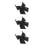3Pcs Elegant Black Pre-Tied Bow Tie with Adjustable Strap for Men 8