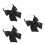 3Pcs Elegant Black Pre-Tied Bow Tie with Adjustable Strap for Men 6