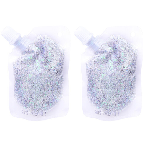 2Pcs Multi Color Sequin Body Gel with Portable Design for Makeup Use 1