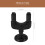 5Pcs Black Guitar Wall Hangers Auto Locking Hook for Secure Mounting 10