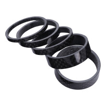 2Sets Carbon Fiber Bike Headset Spacers Set Black Durable Stem Fork