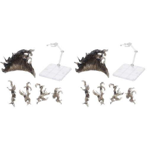 2Sets Portable Black Doll Display Holder Toy Model Rack for Organizing 2
