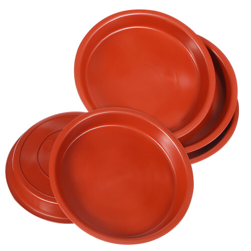 25Pz Vassoi Sottopiante Rosso Per Fioriere Multiuso E Stabili
