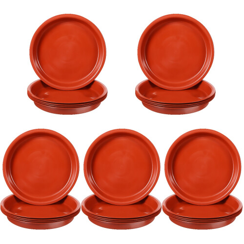 25Pz Vassoi Sottopiante Rosso Per Fioriere Multiuso E Stabili 1