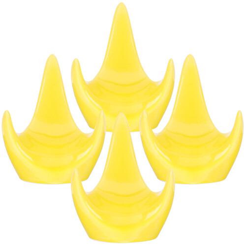 12Pcs Portable Yellow Ceramic Ocarina Storage and Display Stands