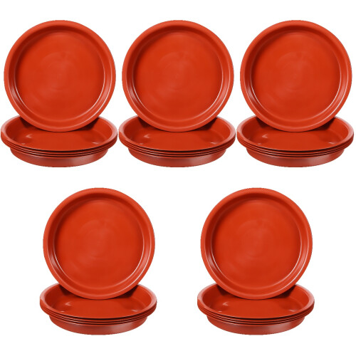 25Pz Vassoi Sottopiante Rosso Per Fioriere Multiuso E Stabili 2