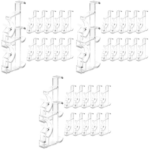 6Set Per Tende Casa, Clip Valance Trasparenti E Durevoli 2