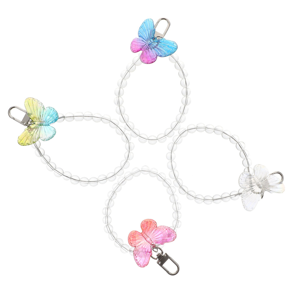 12Pz Lanyard Decor Pendenti Farfalla Acrilico Per Borsa-image