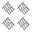 4Pairs Black Pla Arrow Bracket Wall Mount for Home Archery Storage 4