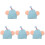 5Pcs Cartoon Sky-Blue Covers Reusable Ski Protection 4