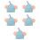 5Pcs Cartoon Sky-Blue Covers Reusable Ski Protection 9