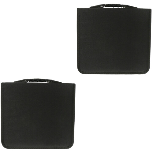 2Pz Custodia Cd Dvd Nero Per 288 Dischi Organizer Con Manico Comodo 2