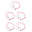 10Pz Bracciale Auto Metallico Rosa Per 8
