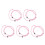 10Pz Bracciale Auto Metallico Rosa Per 10