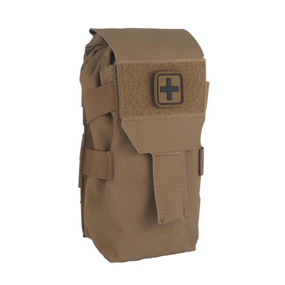 Tactical First Aid Kit MOLLE Medical Pouch Khaki Quick Release Tear Away IFAK Bag for Camping Hunting
