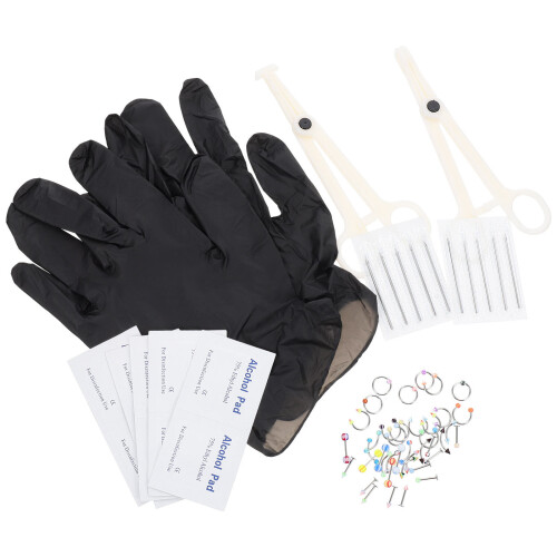 5Sets Creatieve Piercing Kit Met Diverse Kleuren En Ringen