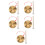 5Sets Traditioneel Mini Gong Set Kind Percussie Goud Klop 7