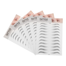 15St Realistische Zwarte 6D Wenkbrauwstickers Peel-Off Voor Make-Up