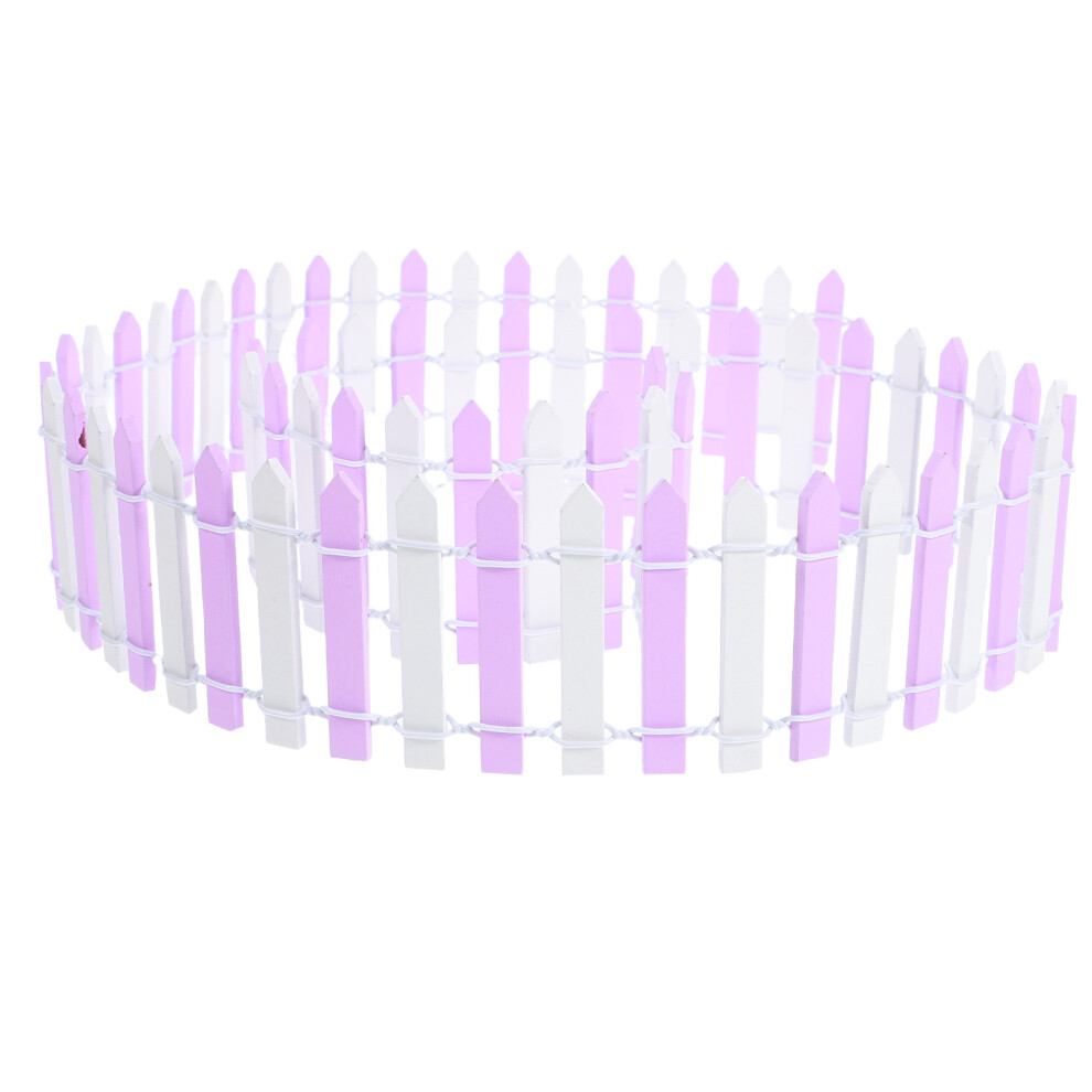 5Szt Mini Drewniany PłOtek Fioletowy Do Bajkowego Ogrodu I Dekoracji-image