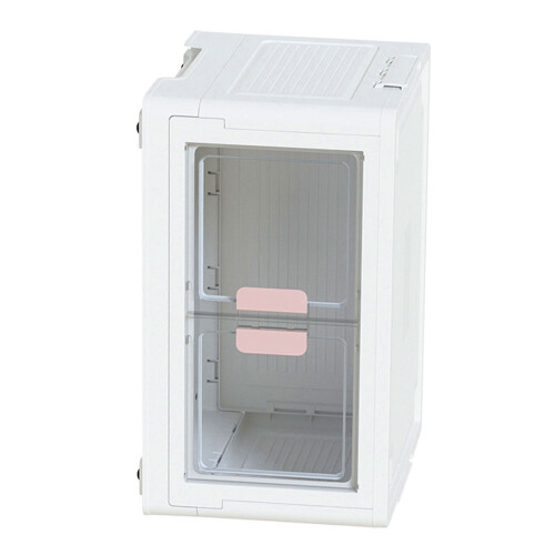 Bac de rangement peu encombrant pour-Double porte rose