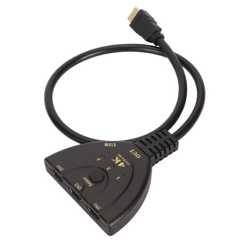 3 in 1 4K HDMI Switch 3 Port Support 3D Projector TV PC Selector