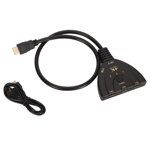 3 in 1 4K HDMI Switch 3 Port Support 3D Projector TV PC Selector 1