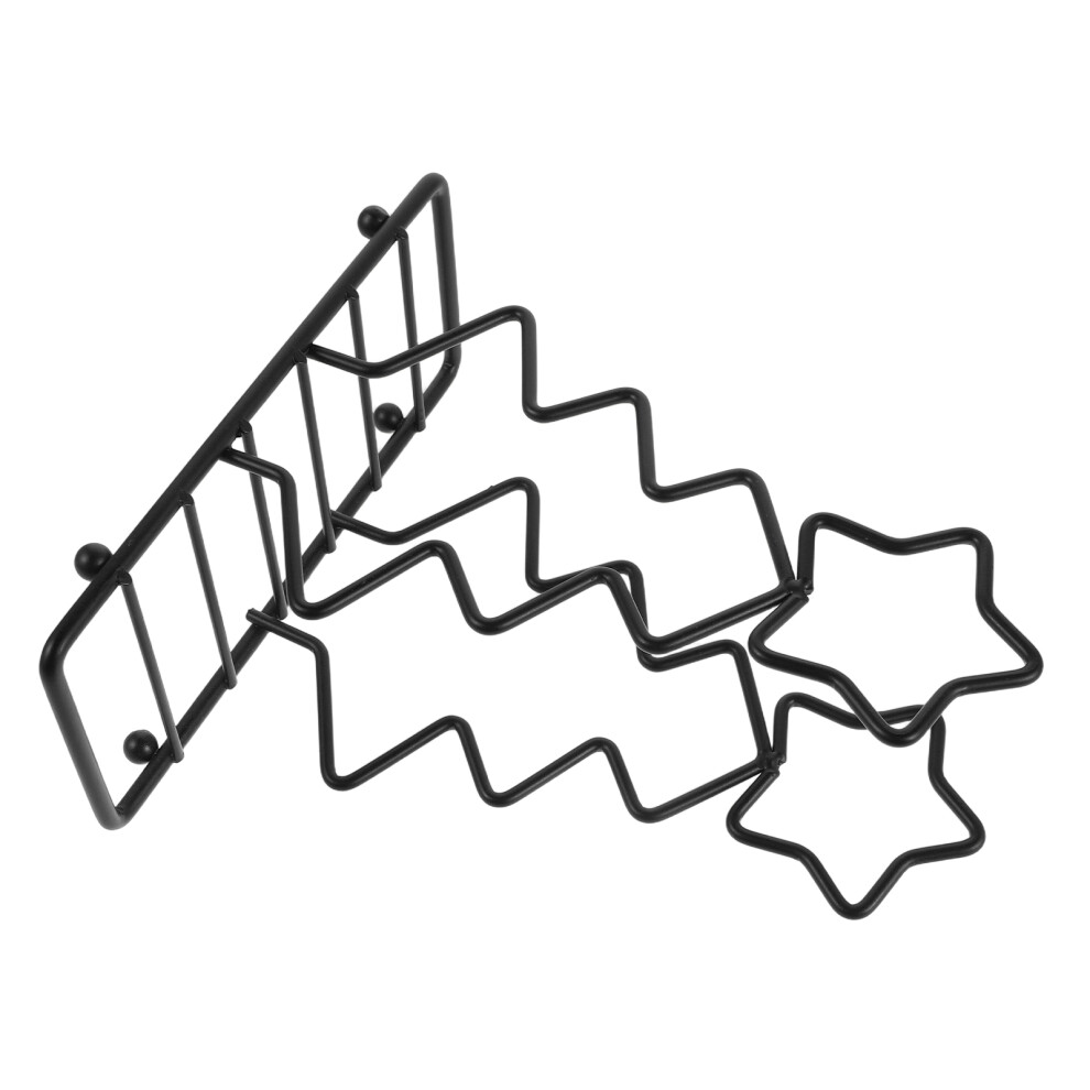 4Szt Dekoracyjny Stojak Na Serwetki Z Czarny ŚWiąTeczny WzóR-image