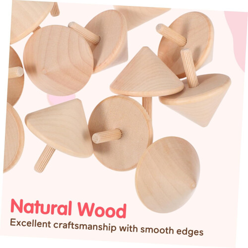 36 Pieces Wooden Spinning Tops, HandPainted, Durable 1