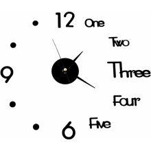 DIY Wall Clock with Adjustable Size, Battery Operated Silent Non Ticking Stainless Steel Acrylic Modern Clocks featuring 3D Effect for Home Decoration