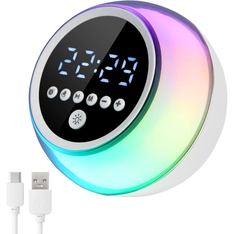 Ok to Wake Clock for Kids, Bluetooth Music Player & Night Light, Perfect for Girl/Boy with Sunrise & Moon Simulation