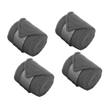 Secure Fit Polyester Equine Leg Bandages With-Gray 4pcs