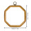 Octagonal Embroidery Hoop Imitated Wood Display Frame-14x14cm 4