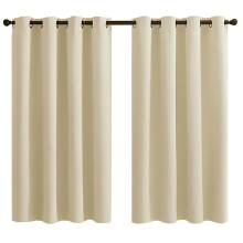 Blackout Curtains for Bedroom and Living Room, Thermal Insulated Grommet Curtain Panels with Noise Reducing and Privacy Protection Features, Room Dark