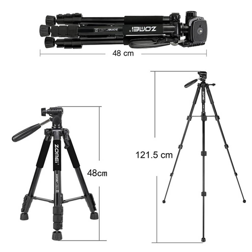 Professional Camera Support, Portable Aluminum Alloy Stand With 360 Pan Head, For Photography And Videography, Supports Dslr, Compact Cameras, And 9128293464949