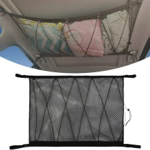 Rete portaoggetti regolabile per il tetto per viaggi a lunga distanza, rete portaoggetti per soffitto auto in filato a maglia fine che garantisce