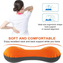 Inflatable Camping Travel Pillow, Ultralight Backpacking Pillow, Ergonomic Inflating Pillows with Durable Elastic Tpu Fabric for Neck Lumbar Support