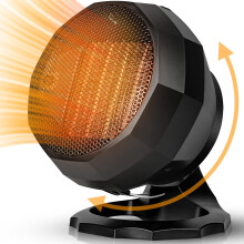 Indoor Ceramic Space Heater, 1800W Efficient PTC Ceramic Heating with Intelligent Thermostatic Control, Fan Function for Ventilation