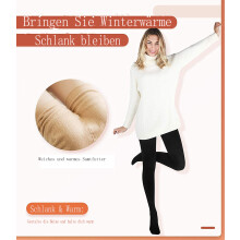 Thermische leggings voor dames, fleecegevoerde ondoorzichtige winterpanty met 4-way stretch, dikke warme fluwelen panty met elastische tailleband