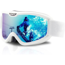 Gafas de nieve con rendimiento antivaho superior, gafas de snowboard con diseño OTG que ofrecen una visión nítida y lentes REVO completas, lentes