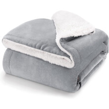Couverture multifonctionnelle en polaire sherpa, facile d'entretien, ultra chaude et confortable pour une utilisation en intérieur (jetée de