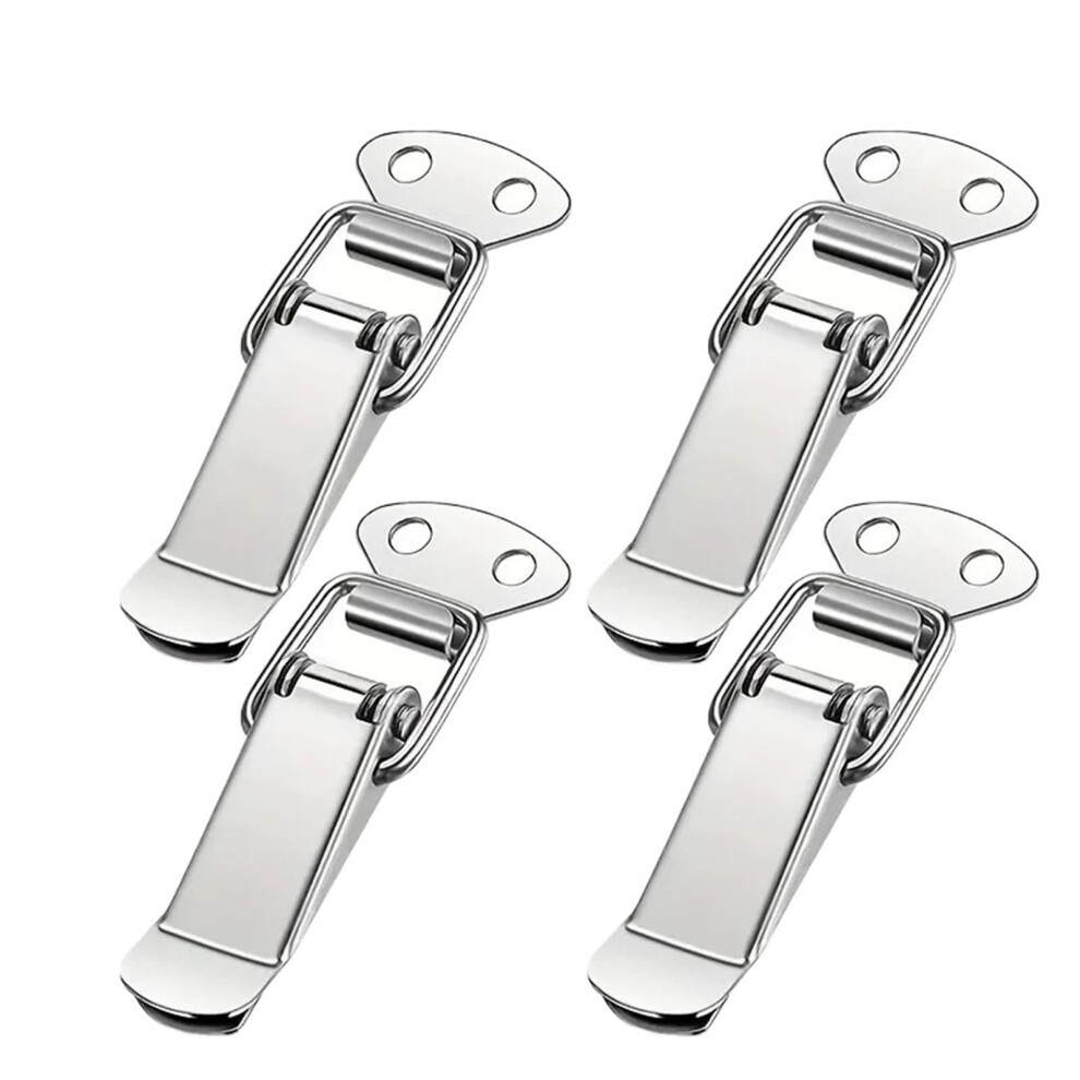 Stainless Steel Toggle Latch 8Pc Spring Loaded Clip Secure Lock For Toolbox And Leather Box 9426802405385