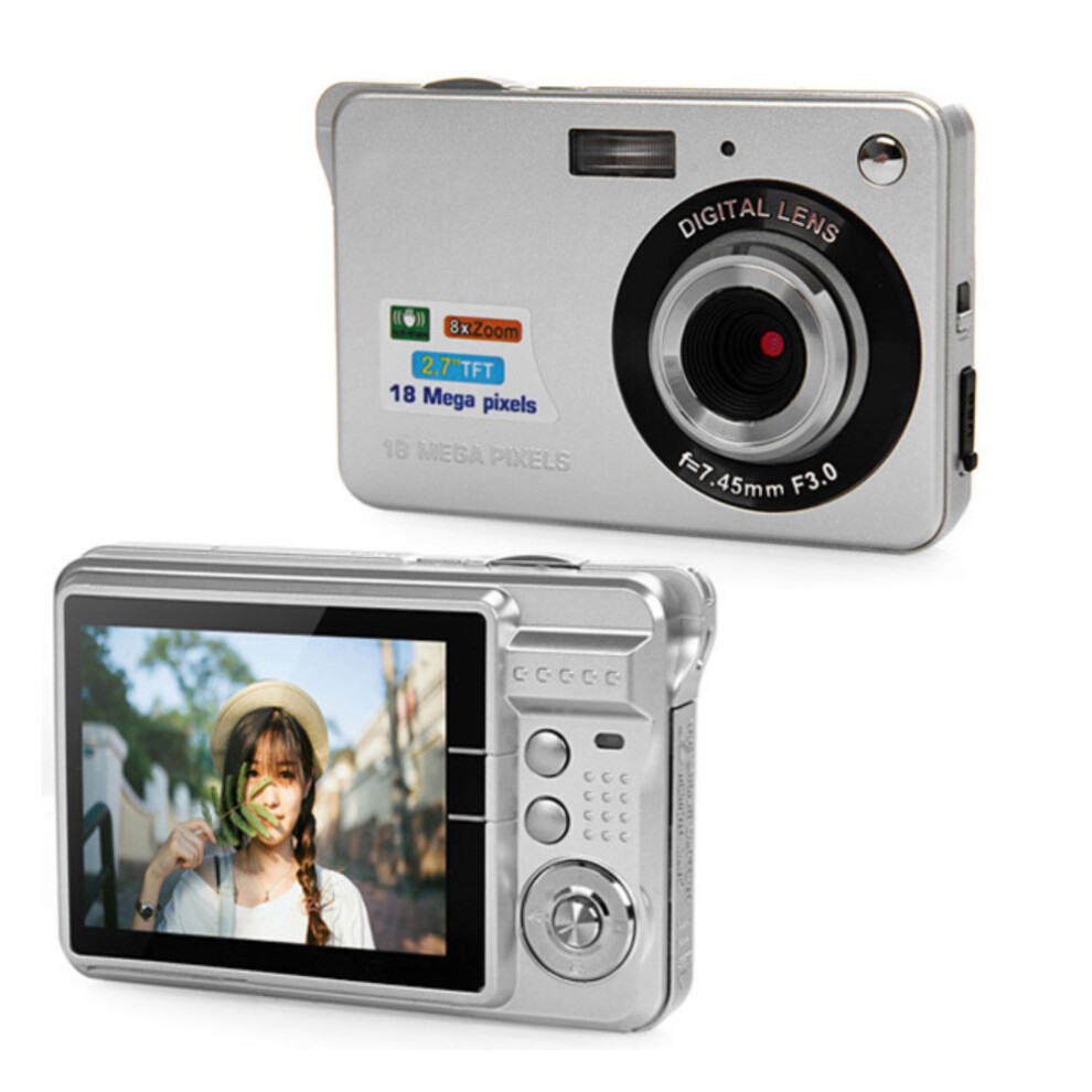 Digital Camera For Photography, 18Mp 720P Video Resolution Camcorder, 8X Digital Zoom Anti-Shake, 2.7 Inch Lcd Screen, Rechargeable Battery With 9128293003346
